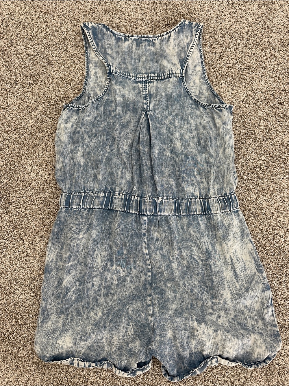Vici Blue Mineral Wash Denim Romper - Picture 2 of 2